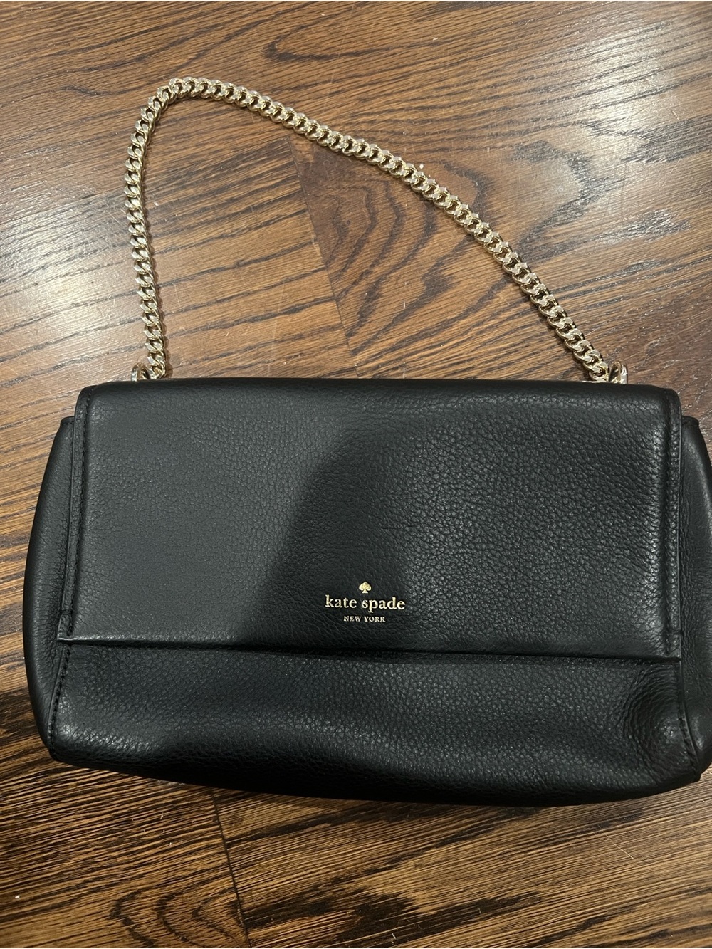 kate spade Black leather Wristlet Clutch